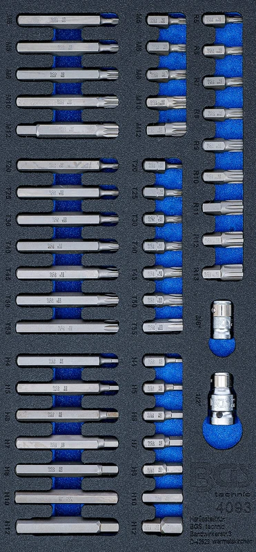 BGS 4093 | Tool Tray 1/3: Combined Bit Set | 49 pcs.
