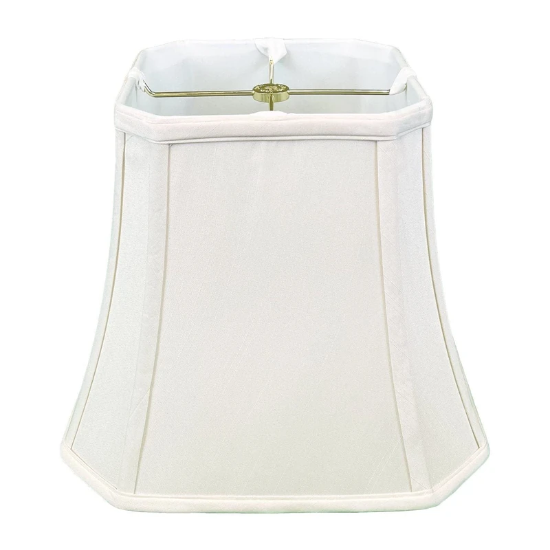 Royal Designs Square Cut Corner Bell Lamp Shade, White, 5 x 10 x 8.75