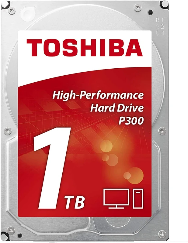 Toshiba P300 High Performance 1TB Internal Hard Drive (Retail) 3.5 Inch SATA - HDWD110EZSTA