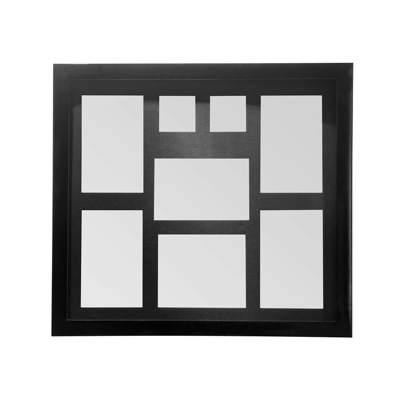 Premier Housewares Multi-Photo Frame for 8 Photos, Black