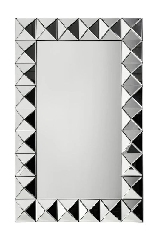 Premier Housewares 3D Effect Wall Mirror, Silver