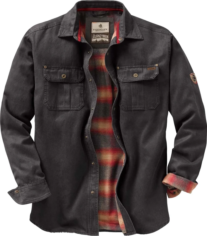 Legendary Whitetails Mens Journeyman Rugged Shirt Jacket, Tarmac, X-Large