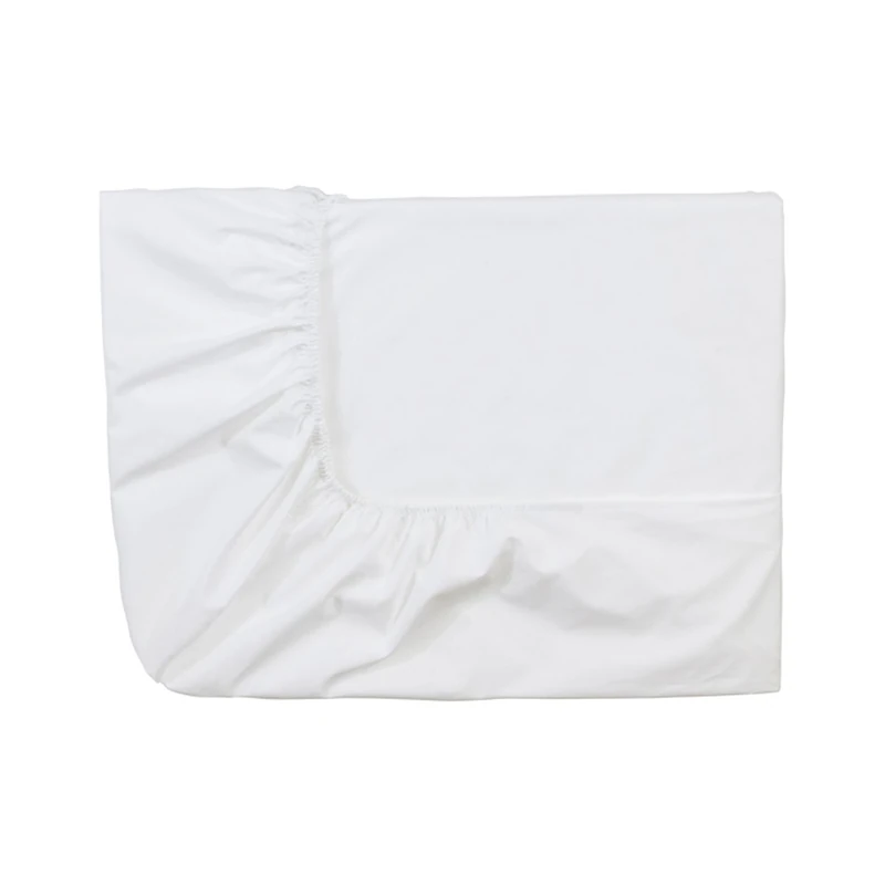 ESSIX - Triumph Line Cotton Satin Fitted Sheet White 200 x 200 cm