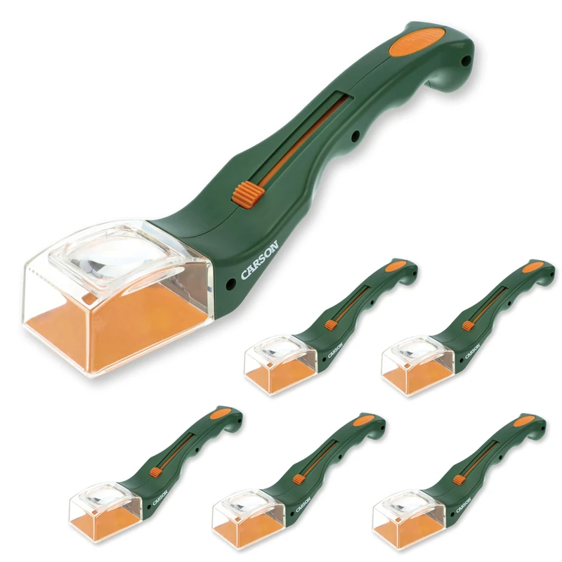 Carson BugView Bug Catching Tool & Magnifier - Set of 6 (HU-10MU), Green