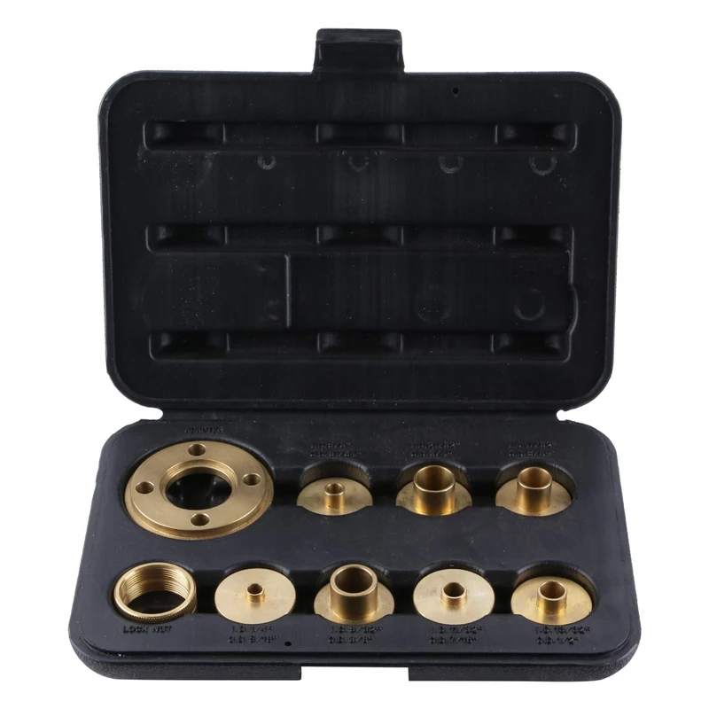 CMT-TGA - 7-Bushing Template Guide Kit (10 Pcs) for Routers