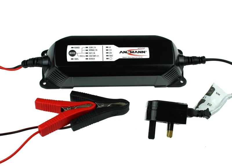 ANSMANN ALCT 6-24/4 Lead Acid Battery Charger Vehicle Car Battery Charger for 6V, 12V and 24V lead acid and lead gel Batteries