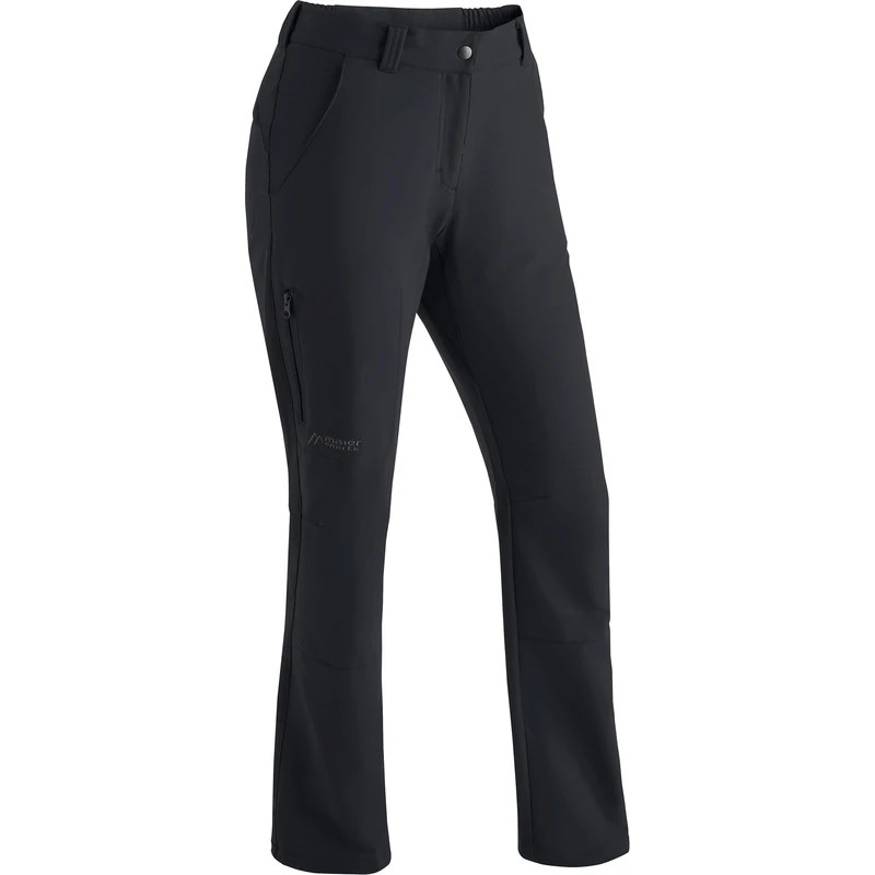 maier sports Women's Helga Hiking Trousers, Outdoor Pants, Lined Winter Trekking Trousers Black (Black)