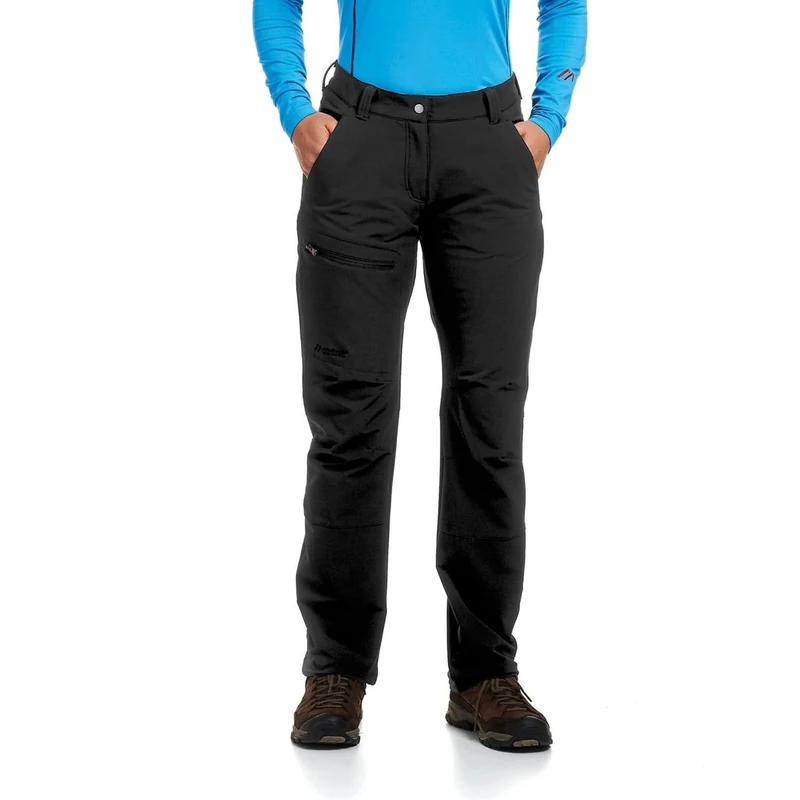 maier sports Helga, Women's Warm Hiking Trousers, Water-Repellent Outdoor Trousers for Trekking and Hiking, PFC-Free, mSTRETCH pro 2 & dryprotec Technology Black - Black