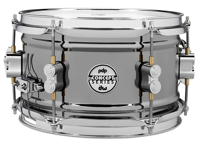 Pacific Drums Concept Series Metal Snare, 10" x 6", Black Nickel Over Steel