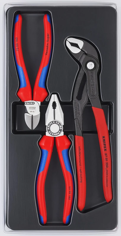 KNIPEX 3 Pc Combination Diagonal Cobra Set Pliers