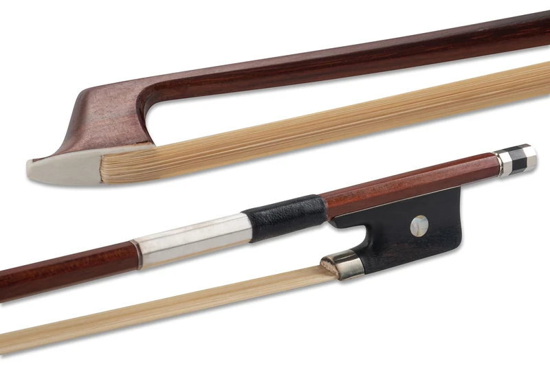 GEWA Pure Viola Bow 3/4 - Natural Hair - Octagonal Stick - Ebony Frog