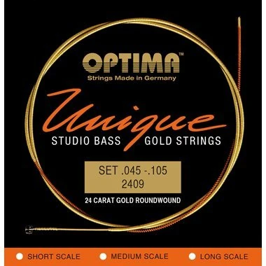 Optima Electric Bass Strings Unique Studio Gold Strings 4-str. medium sc. 2409M