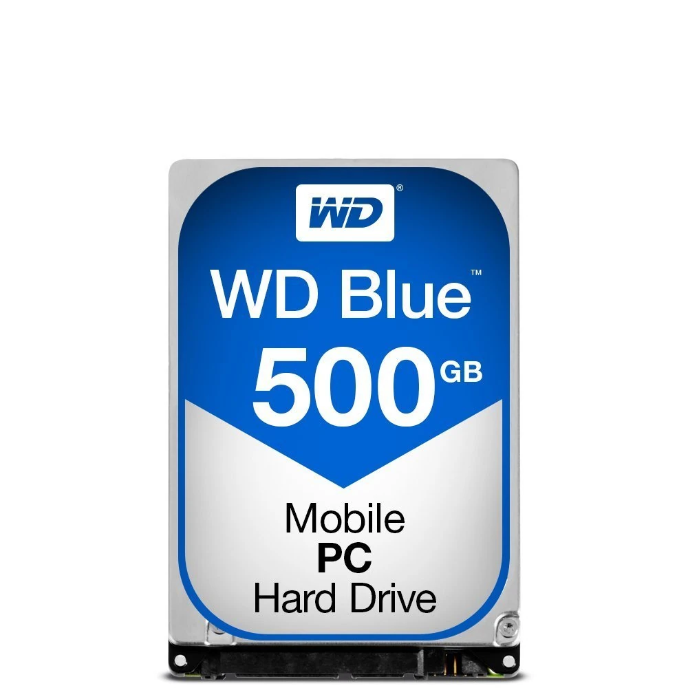WD Blue 500 GB internal mobile hard drive (6mm height 5400rpm SATA 6Gb/s 8MB cache 6.4 cm 2.5 inches) RoHS compliant internal
