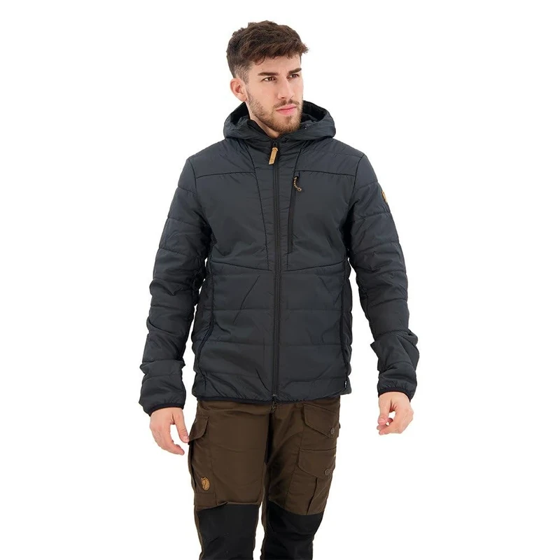 Fjallraven Men's Keb Padded Hoodie M Sport Jacket, Black, S UK