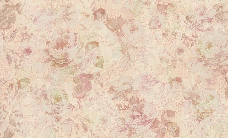 A.S. Création Wallpaper Garden of Eden Fine Textured Plain Cream 300841, Pink, 300403