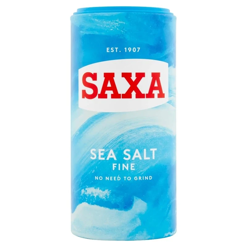 Saxa Sea Salt Fine, No Need to Grind, 350 g Drum (Pack of 1)