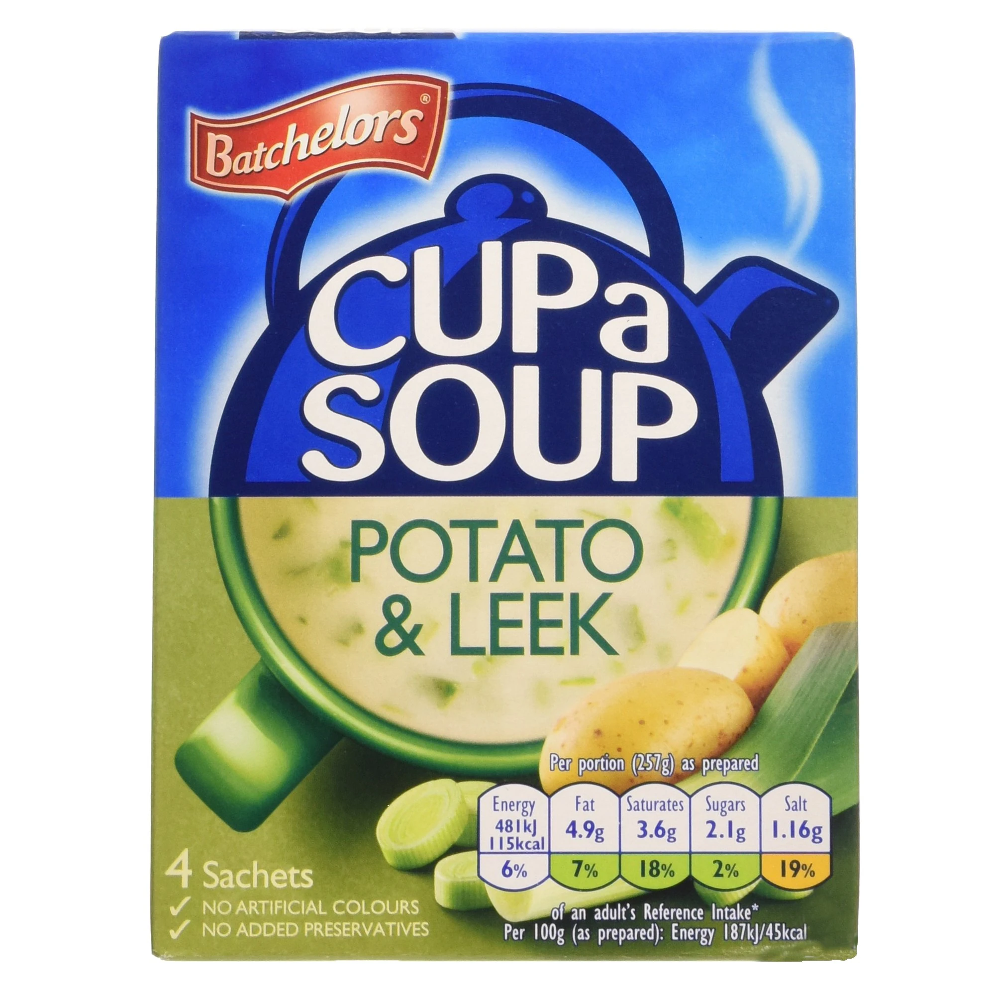 Batchelors Creamy Potato and Leek Cup a Soup, 4 Sachets, 107 g