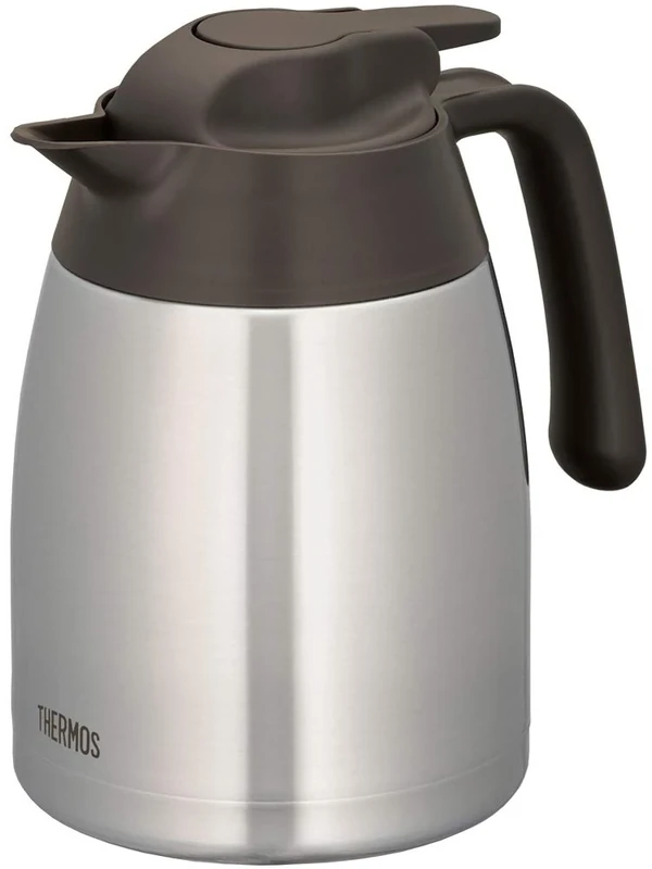 Thermos 4026.205.100 THV flask, 1.0 L, stainless steel, 12.5 cm x 16.5 cm x 16.5 cm, Stainless Steel, Edelstahl, 12,5 x 16,5 x 16,5 cm