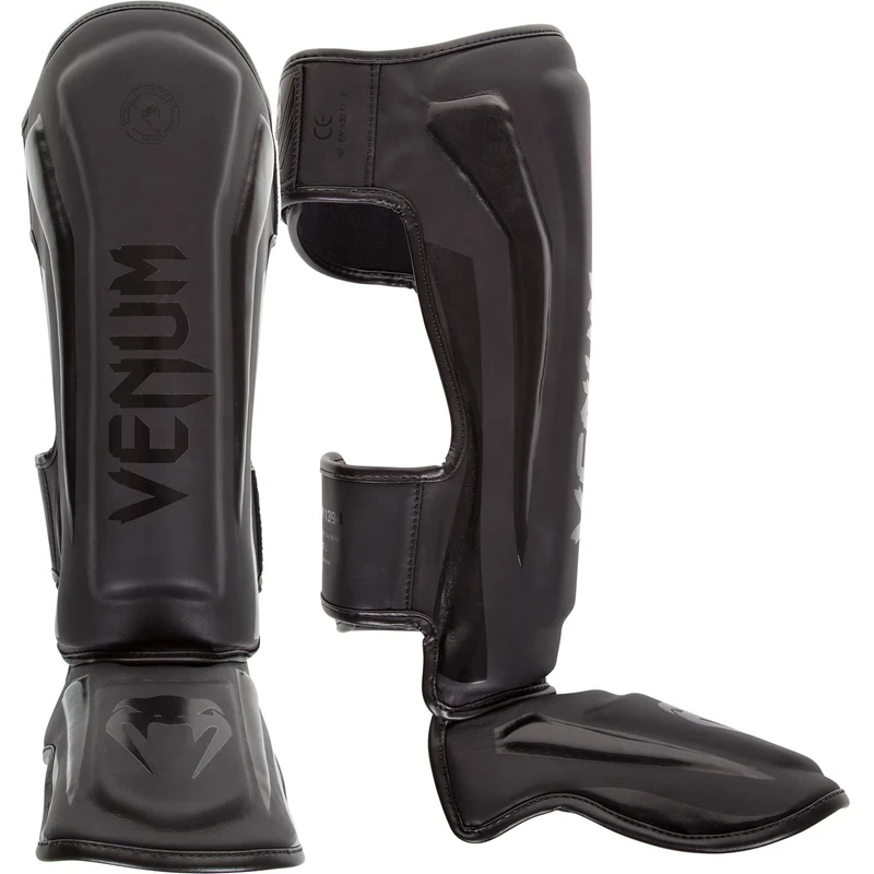 Venum, Elite Standup Shin Guards, Men's, M, Matte/Black