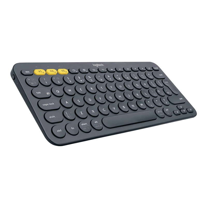Logitech K380 Wireless Multi-Device Keyboard, QWERTY Italian Layout - Black - Dark Grey