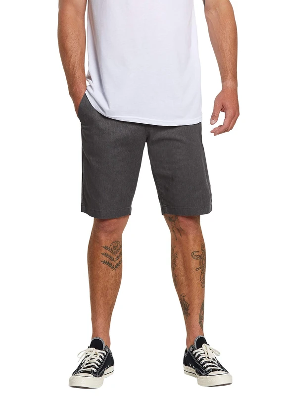 Volcom Men's Frckn Mdn Strch Sht Shorts, Charcoal Heather, 28 UK