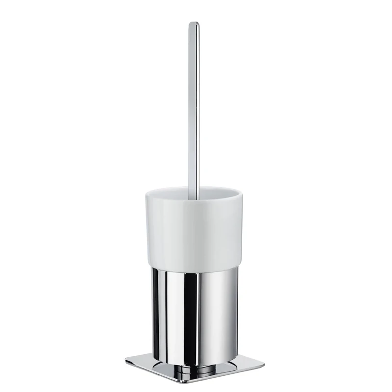 Smedbo Outline Toilet Brush Polished, Polished Chrome/Porcelain, 11.4 x 11.8 x 32.4 cm
