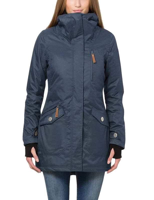 Berydale Women's Coat: Wind and Waterproof Parka jacket, Blue (Navy), 10 (Manufacturer size: S)