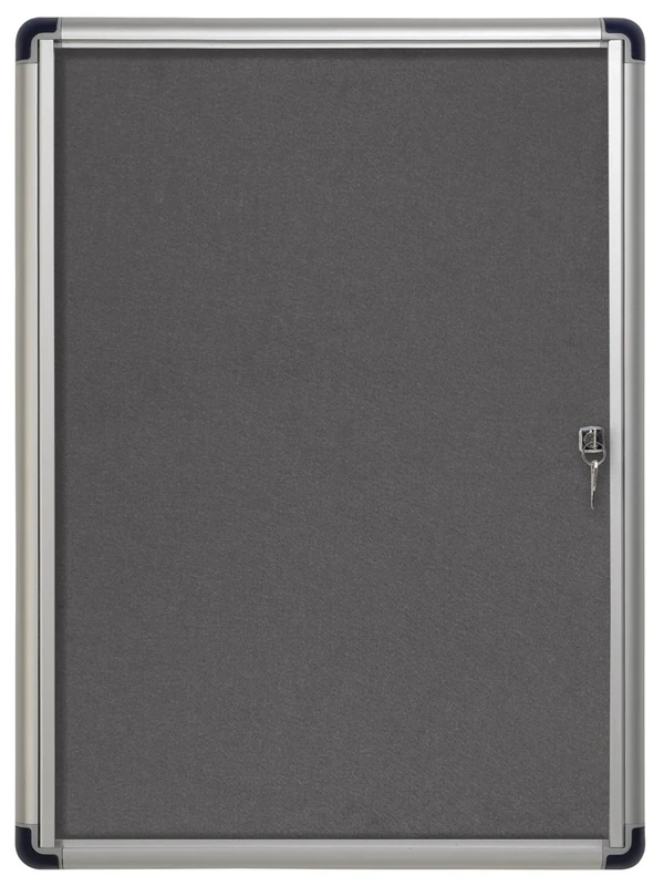 Bi-Office Enclore Display Case Felt Extra, 710 x 664 mm/6 A4, Colour Grey