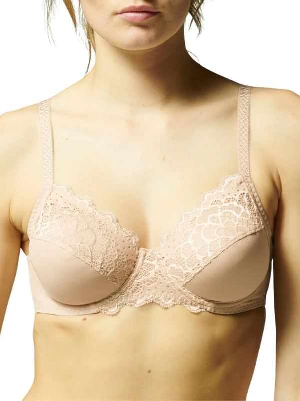 Simone Perele Women's Caresse Cup Full-Coverage Underwire Bra, Peau Rose, 36F
