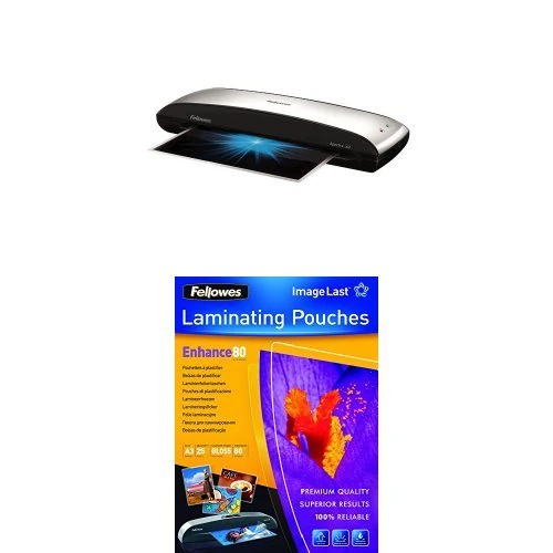 Fellowes Spectra Home Office Jam Free A3 Laminator and Pouches Bundle - Image 1