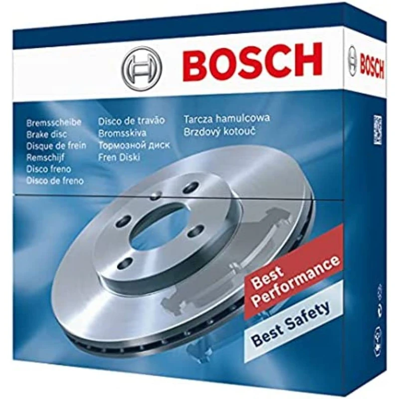 Bosch BD1696 Brake Disc Set - 299 mm Vented High-Carbon Disc - Rear Axle - ECE-R90 Certified - Great Cooling and Noise Suppression, Advanced Corrosion protected - 1 Set of 2 Discs