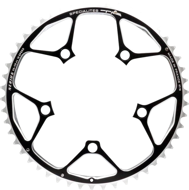 Spécialités TA 110pcd Nerius Campagnolo Offset 10 Speed Chianring, Black, Outer 50T