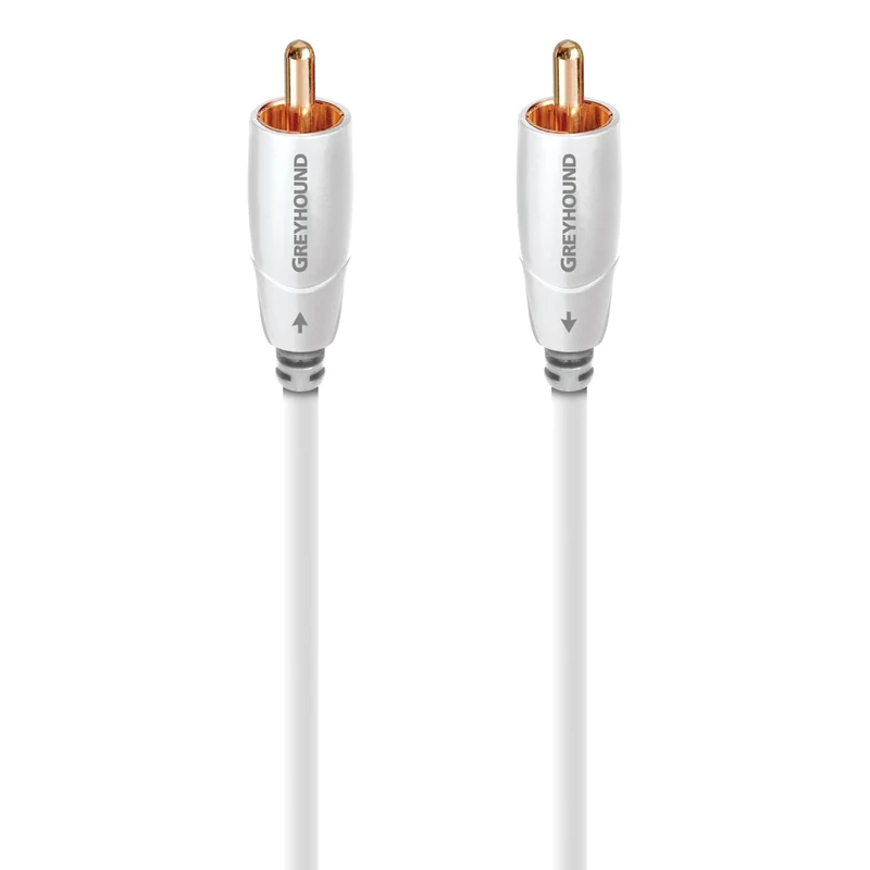 audioquest Greyhound Subwoofer RCA Cable PVC White/Grey 2.00 m