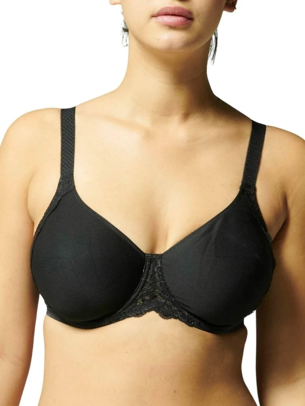 Simone Perele Women's Plus-Size Caresse Minimizer Underwire Bra, Black, 34DD