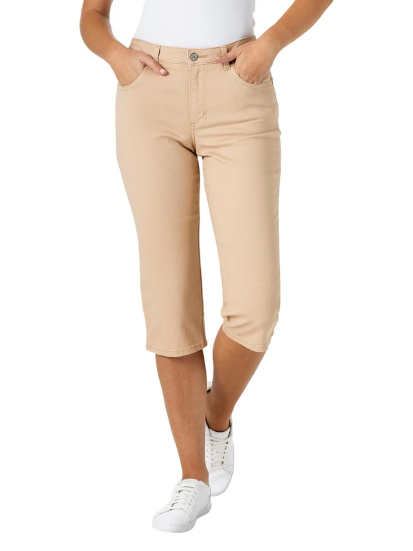 Lee Women's Relaxed-Fit Capri Pant, Café, 16 US