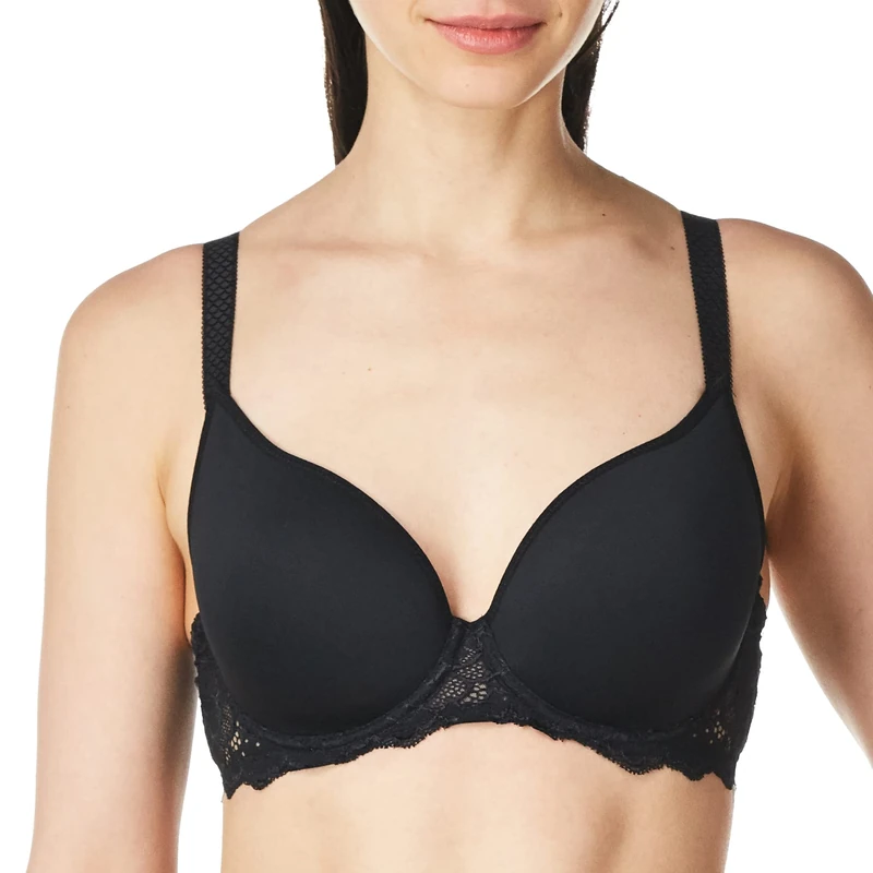 Simone Perele Women's Caresse 3D Plunge Plunge (Pack of 1), Black, 30D