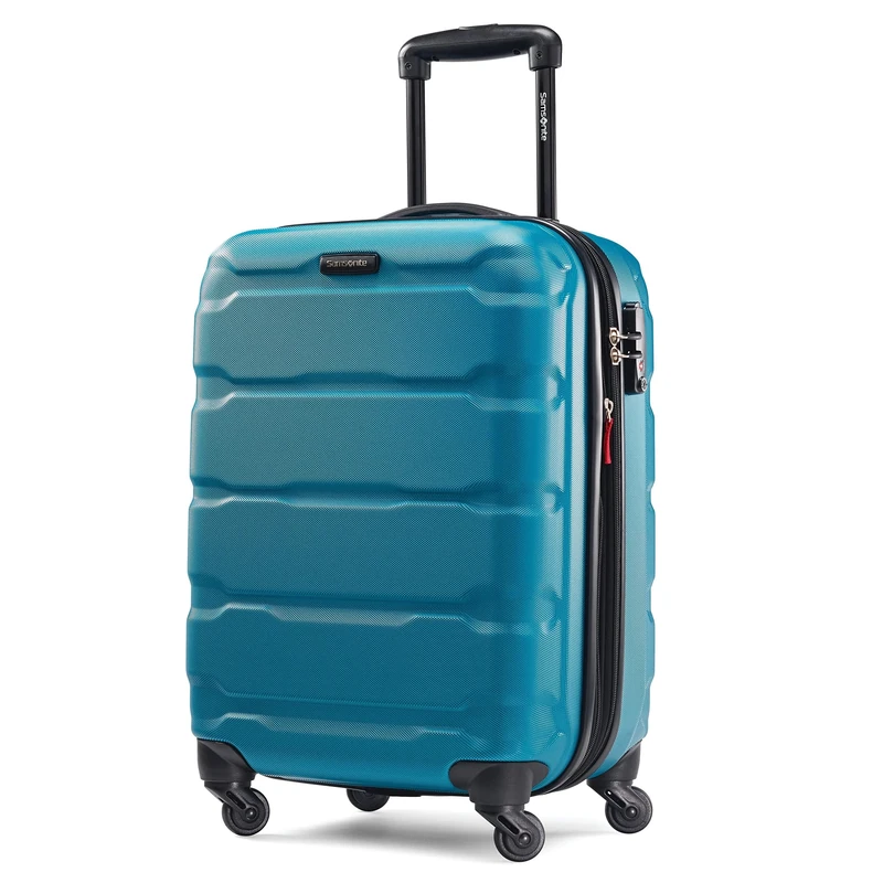 Samsonite Omni Pc Hardside Expandable Luggage, Caribbean Blue, Carry-On 20-Inch, Omni Pc Hardside Expandable Luggage with Spinner Wheels