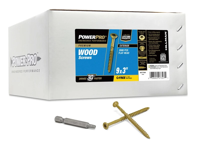 The Hillman Group 967778 2000 Count Trim Screw, 3 x 9"