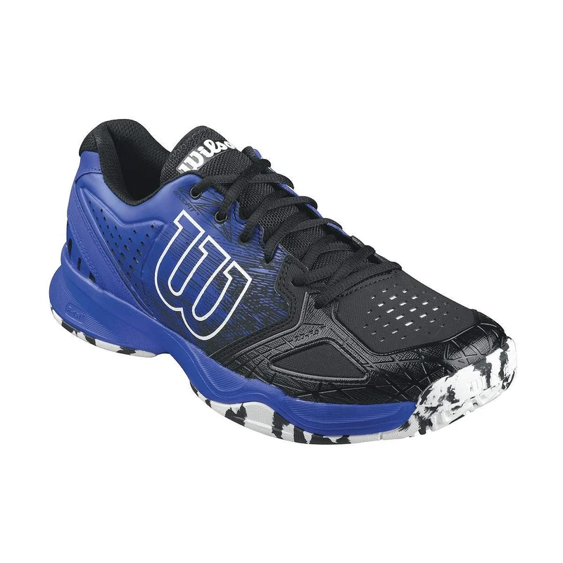 Wilson KAOS COMP, Men’s Tennis Shoes, Multicolor (Black/Blue Iris Wilson/White), 7 UK(41 EU)