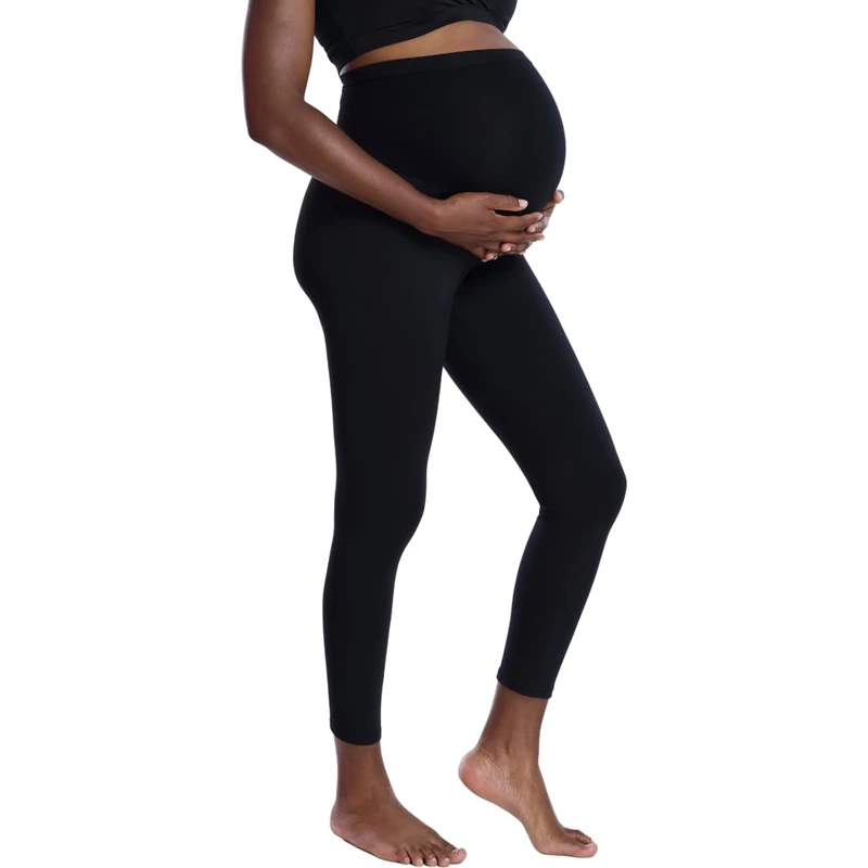 Motherhood Maternity Women's Essential Stretch Full Length Secret Fit Belly Leggings, Black, M UK