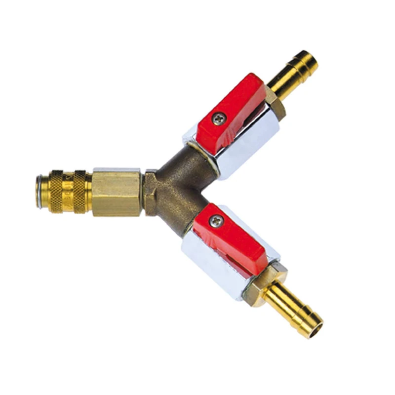 Rothenberger Gas Test Cap/Conical Adapter with 2 Ball Valves, Size 1 3 Size: 2