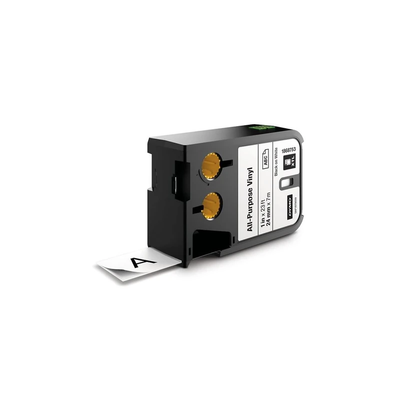 DYMO XTL All-Purpose Vinyl Labels | 24 mm x 7 m | Black on White