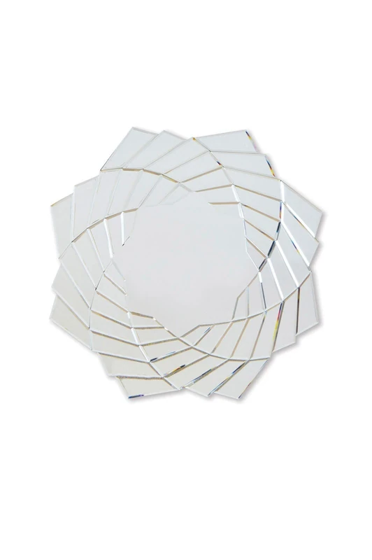 MirrorOutlet Black and Silver Modern Bevelled Venetian Triple Edge Mirror