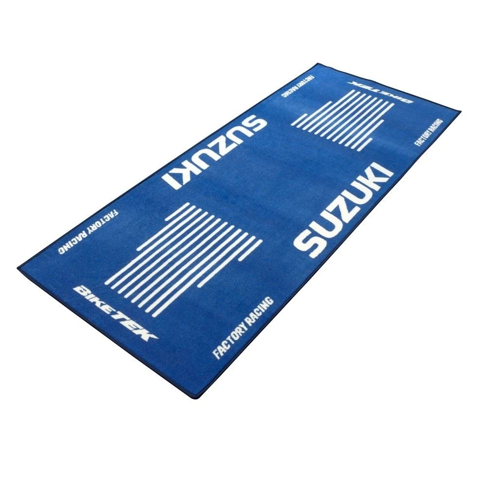 BikeTek Motorcycle Race Garage Mat Suitable For Suzuki