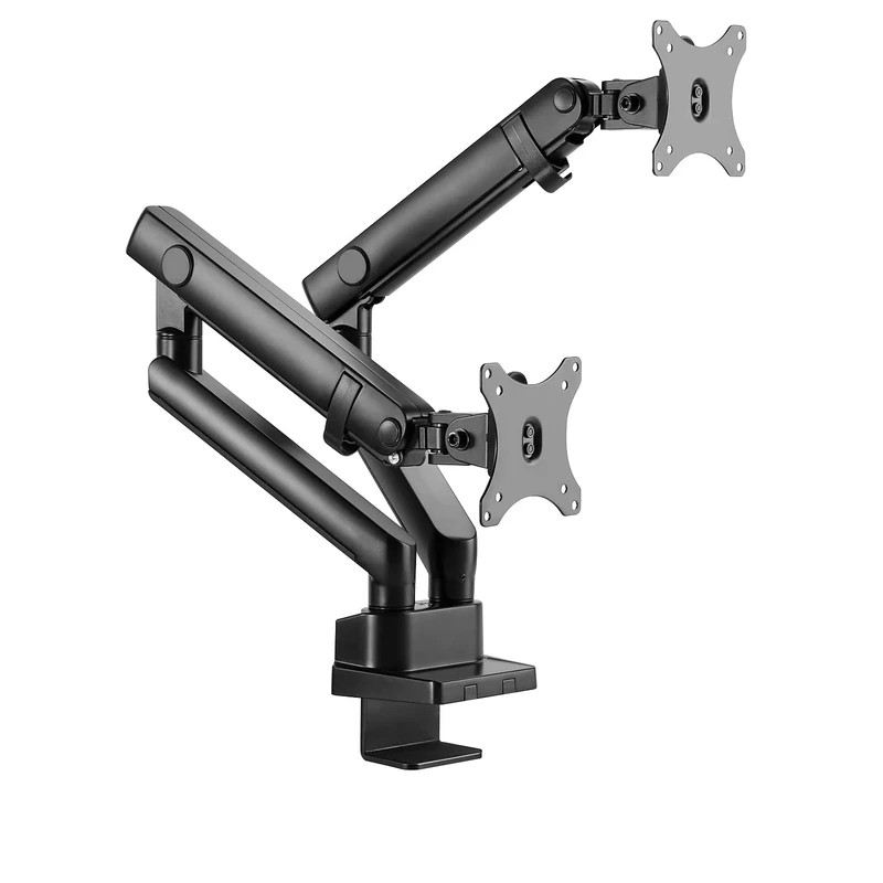 AMER Mounts HYDRA2B Dual Monitor Mount with Articulating Arms - Hydra 2 arm articulating Monitor Mount with Desk clamp - Black
