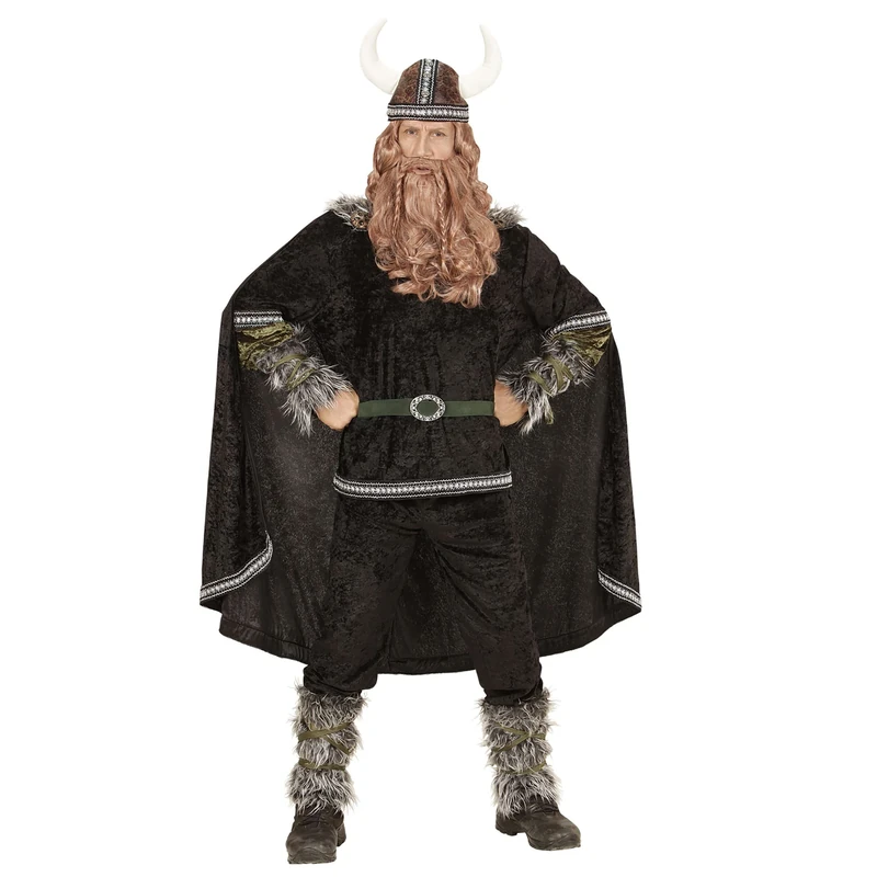 W WIDMANN MILANO Party Fashion VIKING (coat, pants, belt, arm warmers, leg warmers, cape, helmet) - (M)