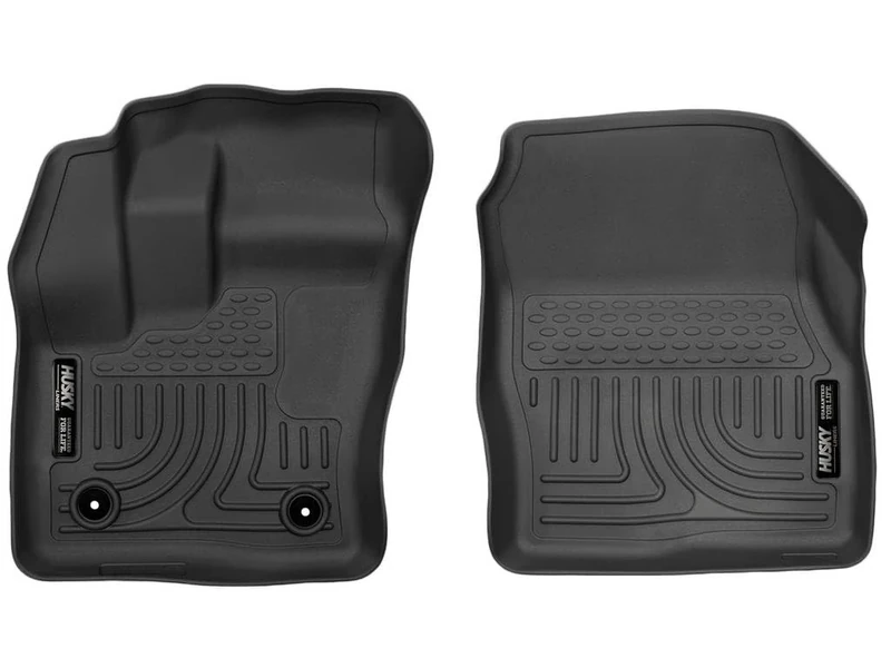 Husky Liners | Weatherbeater Series | Front Floor Liners - Black | 18321 | Fits 2014-2019 Ford Transit Connect with factory carpeting 2 Pcs