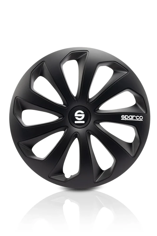 SPARCO SPC1570BK Sicilia Wheel Covers, Black, Set of 4, 15"