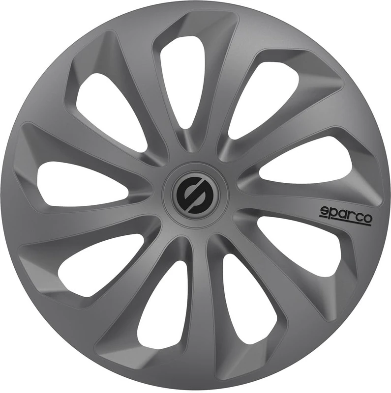 SPARCO SPC1670GR Sicilia Wheel Covers, Grey, Set of 4, 16"