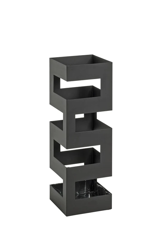 HAKU Möbel Umbrella Stand Black, Metal - Size: W 16 cm X H 48 cm X D 16 cm, Style: Modern